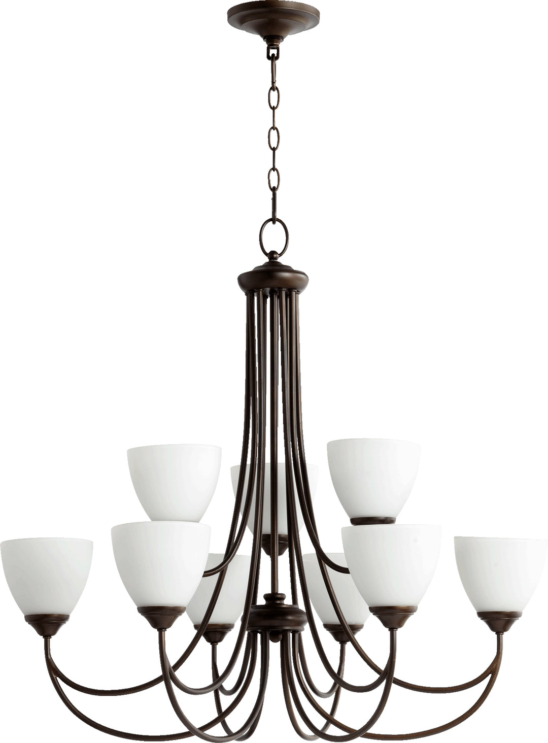 BROOKS 9 Light Chandelier - Oiled Bronze