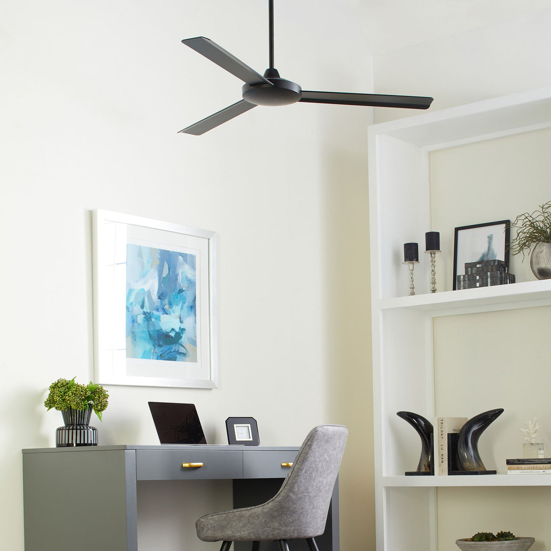 Aerovon 52-in  Matte Black  Ceiling Fan