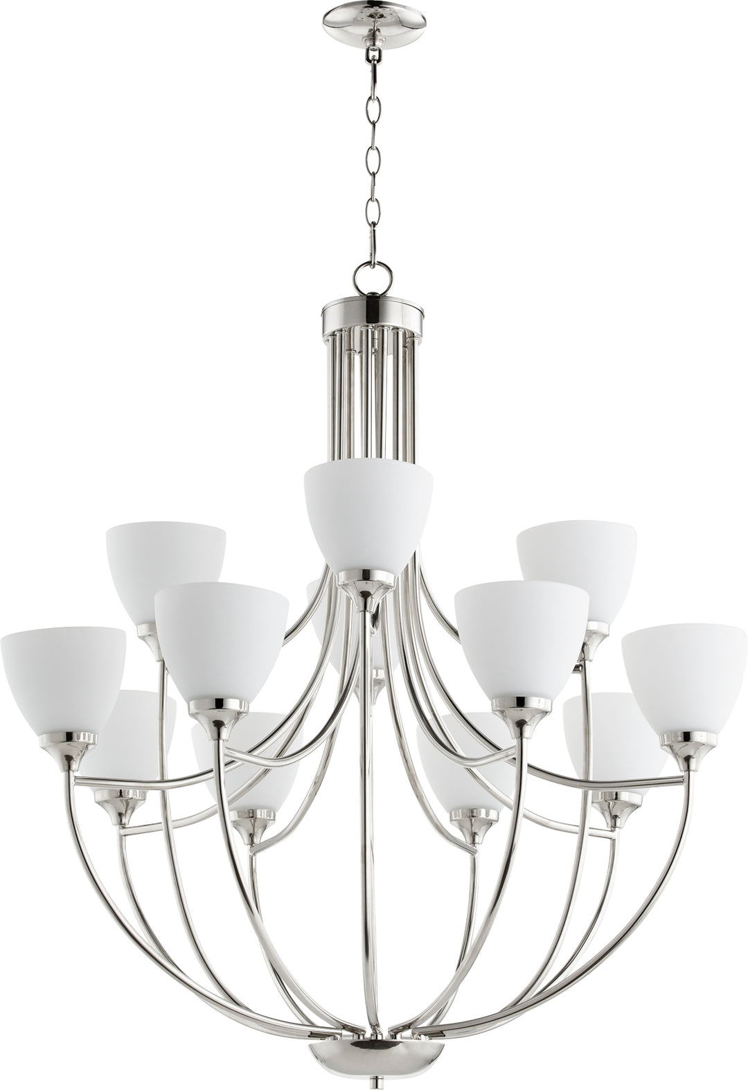 Enclave 12 Light Chandelier - Polished Nickel