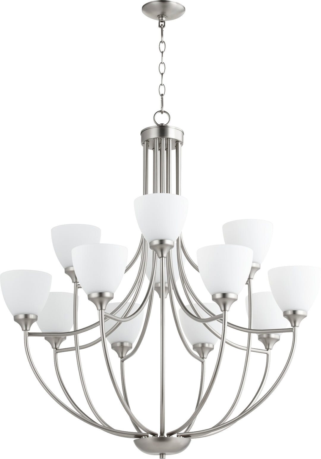 Enclave 12 Light Chandelier - Satin Nickel
