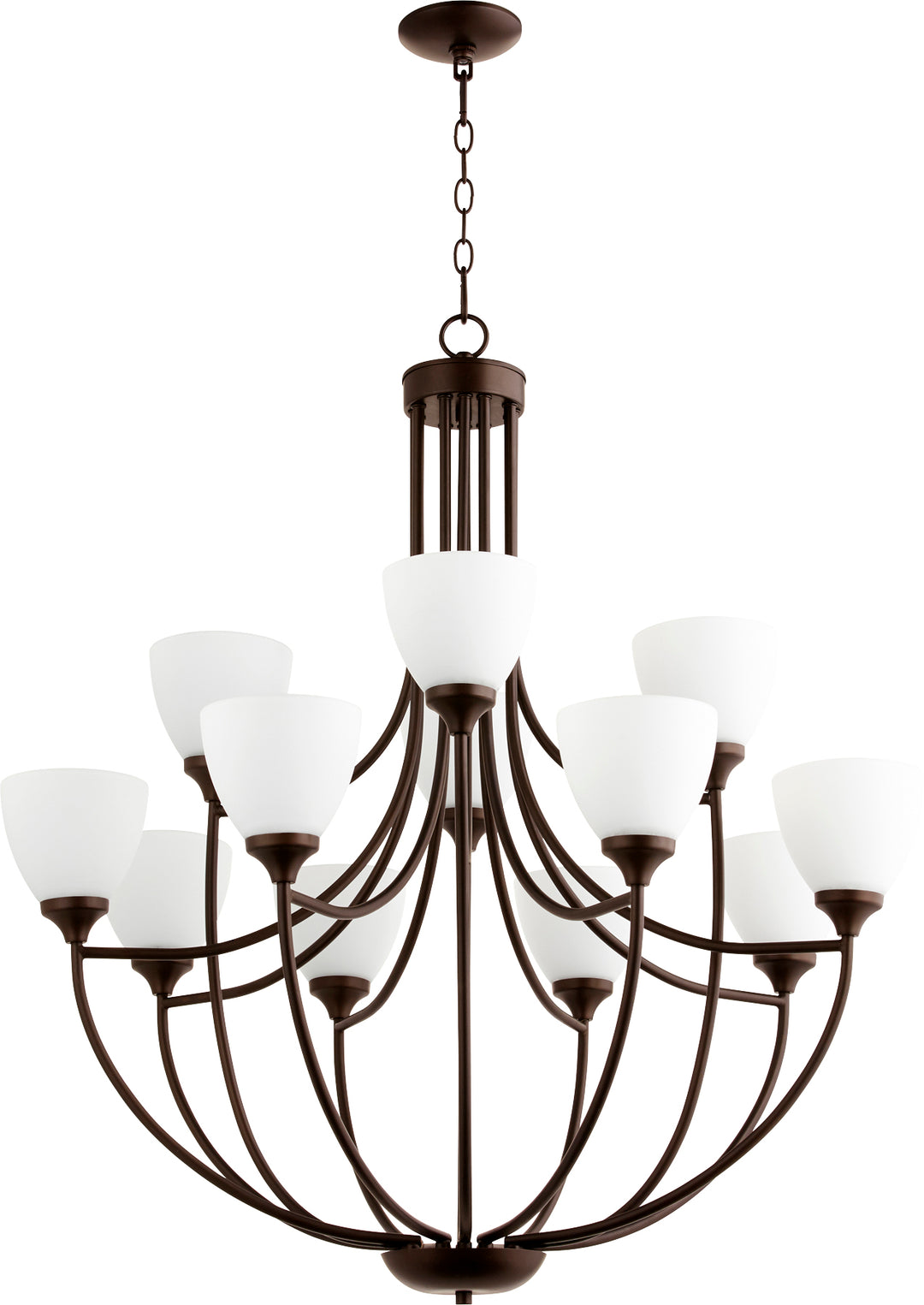 Enclave 12 Light Chandelier - Oiled Bronze