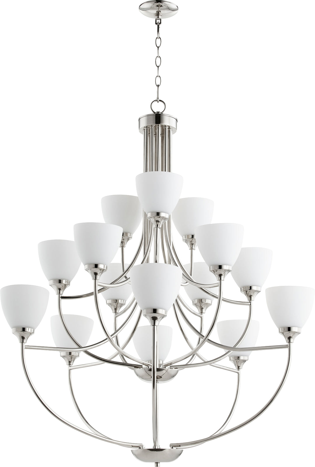 Enclave 15 Light Chandelier - Polished Nickel