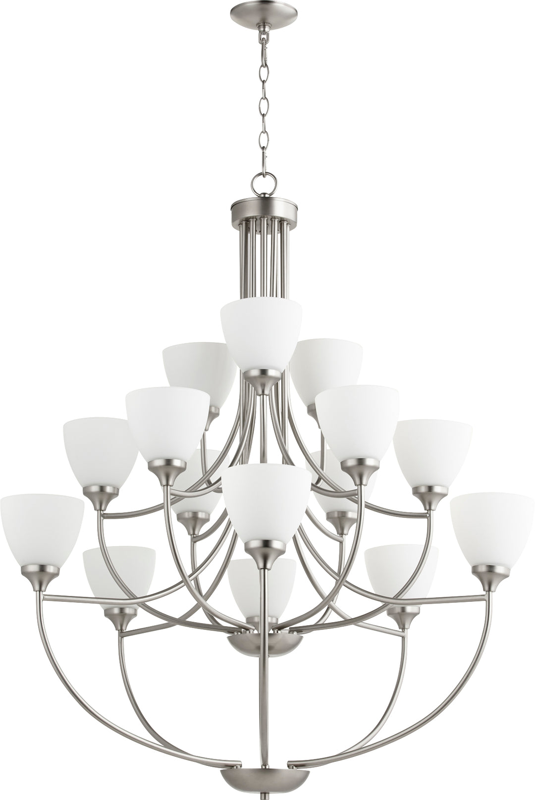 Enclave 15 Light Chandelier - Satin Nickel