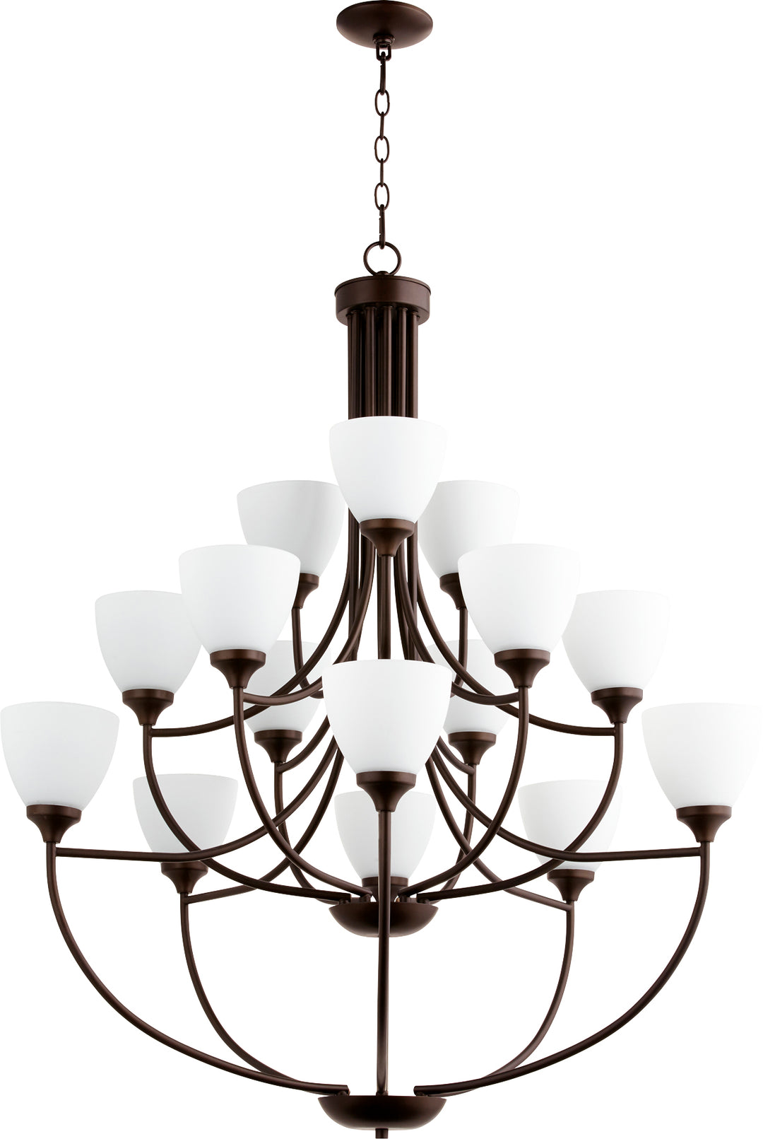 Enclave 15 Light Chandelier - Oiled Bronze