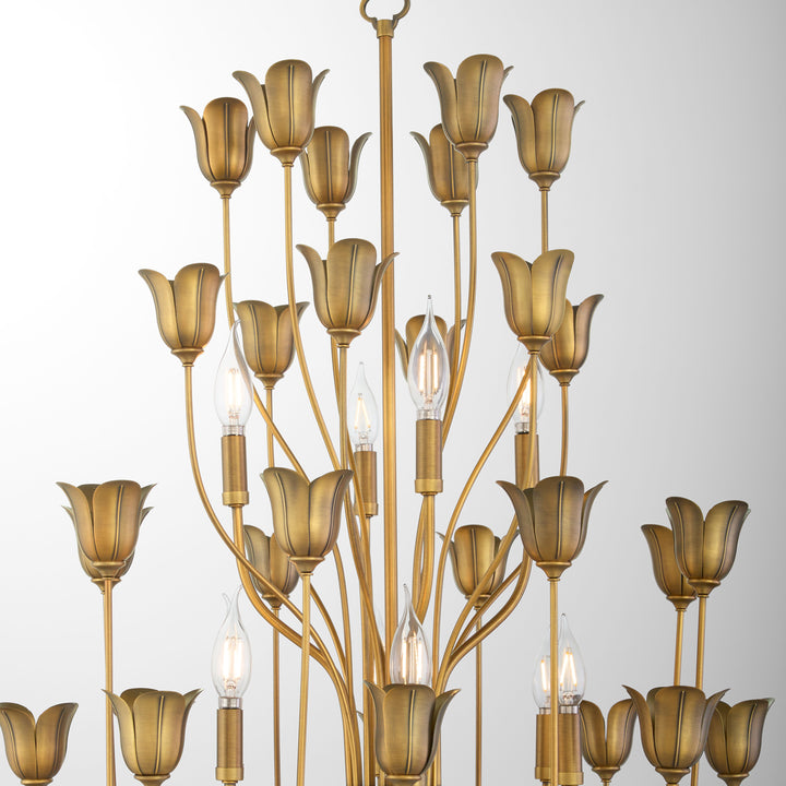 LILLET 10 Light Chandelier - Brushed Brass