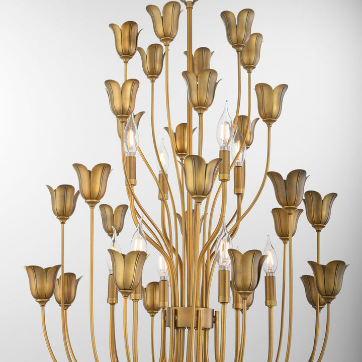 LILLET 10 Light Chandelier - Brushed Brass