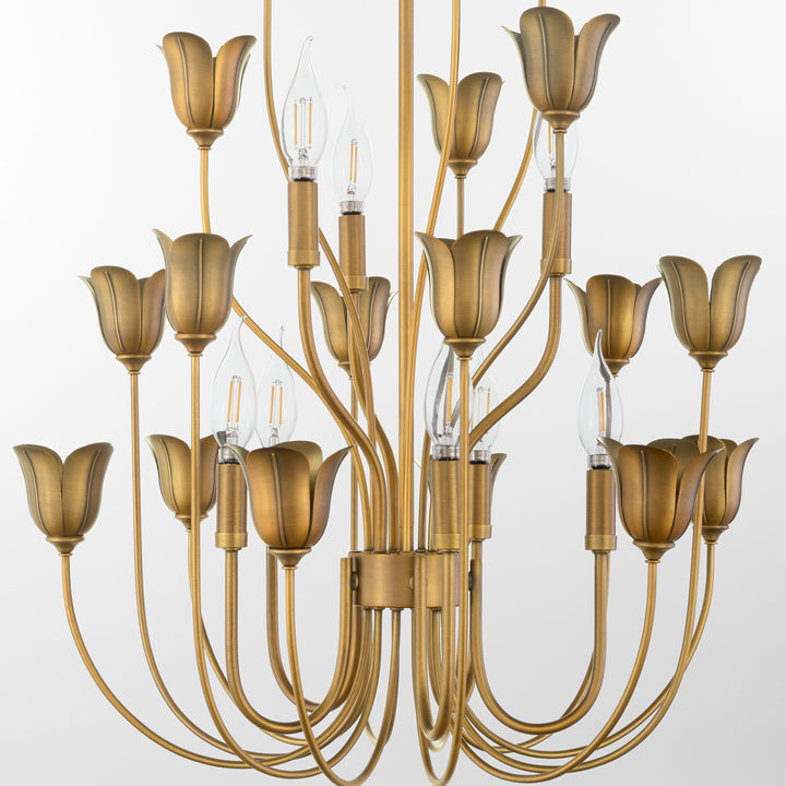 LILLET 8 Light Chandelier - Brushed Brass