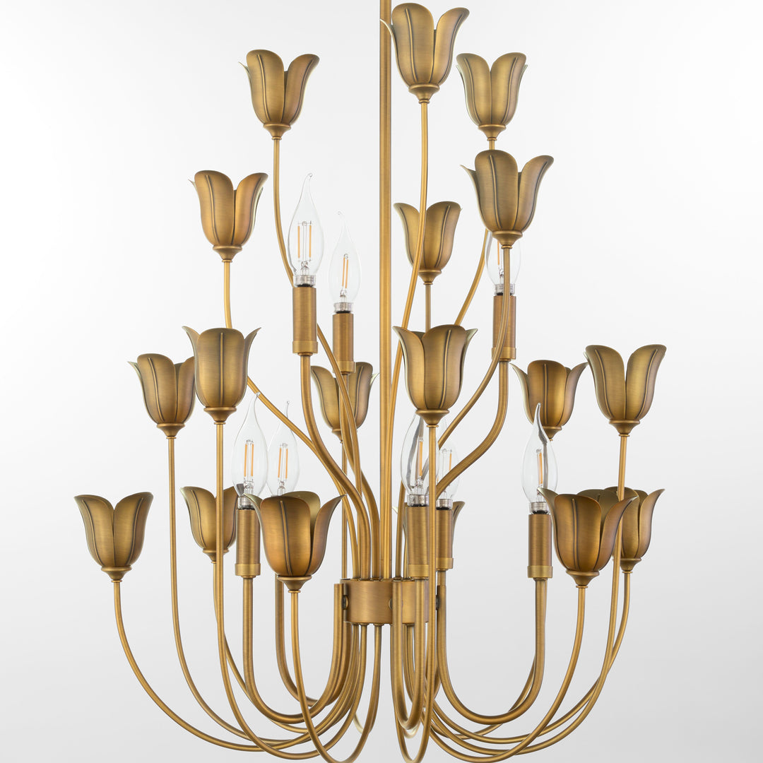LILLET 8 Light Chandelier - Brushed Brass