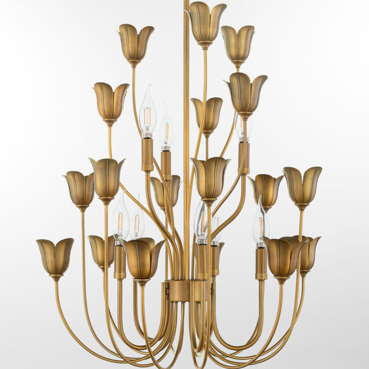 LILLET 8 Light Chandelier - Brushed Brass