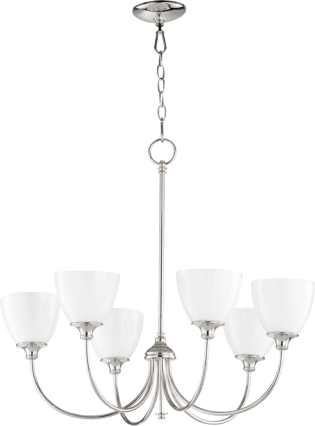 Celeste 6 Light Chandelier - Polished Nickel