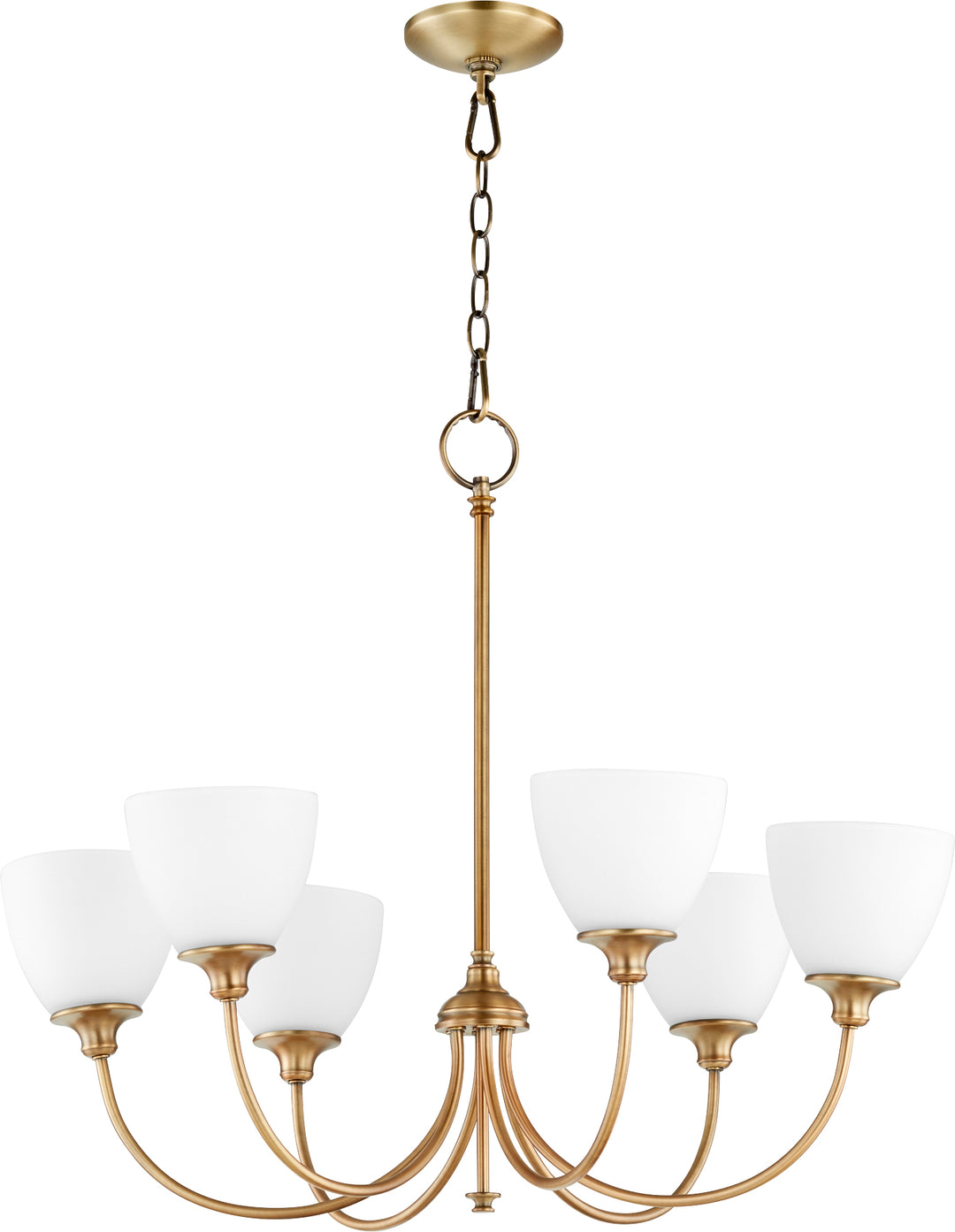Celeste 6 Light Chandelier - Aged Brass