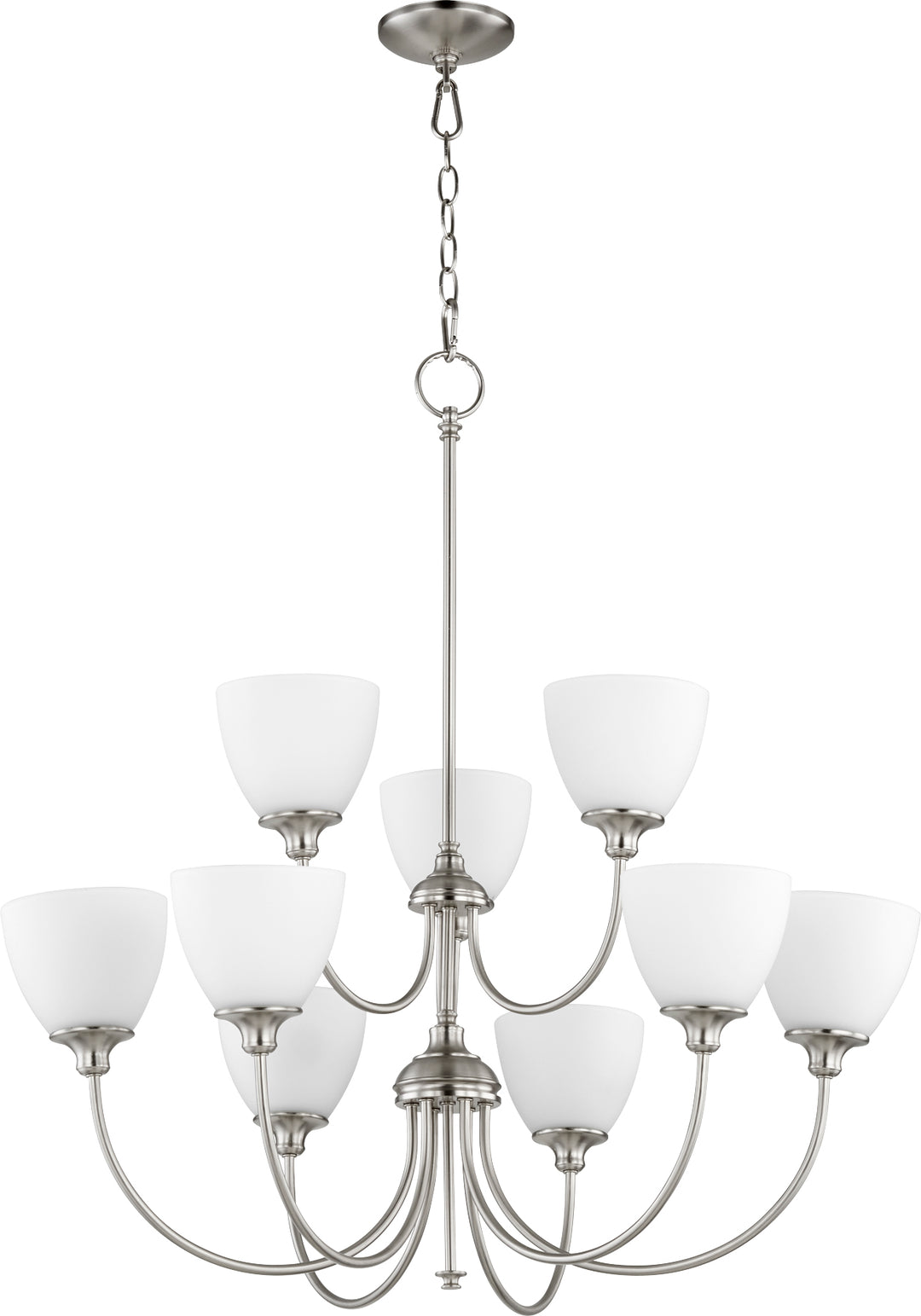 Celeste 9 Light Chandelier - Satin Nickel