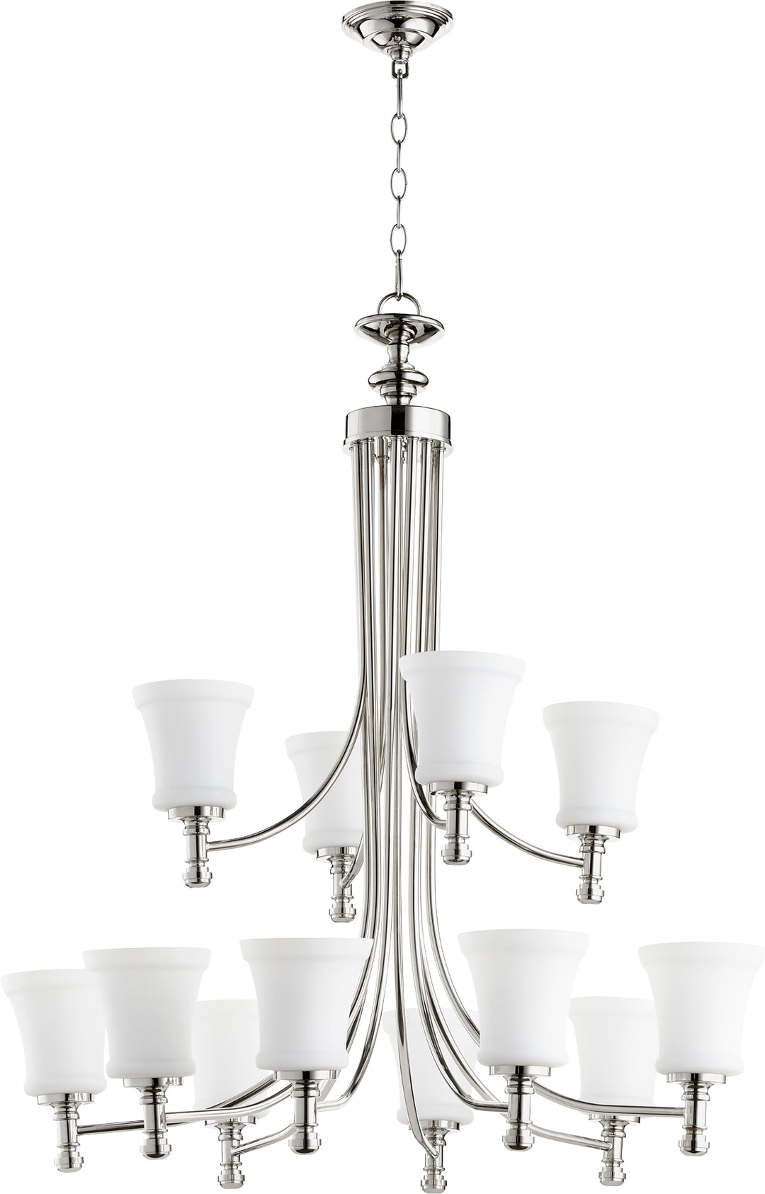 Rossington 12 Light Chandelier - Polished Nickel