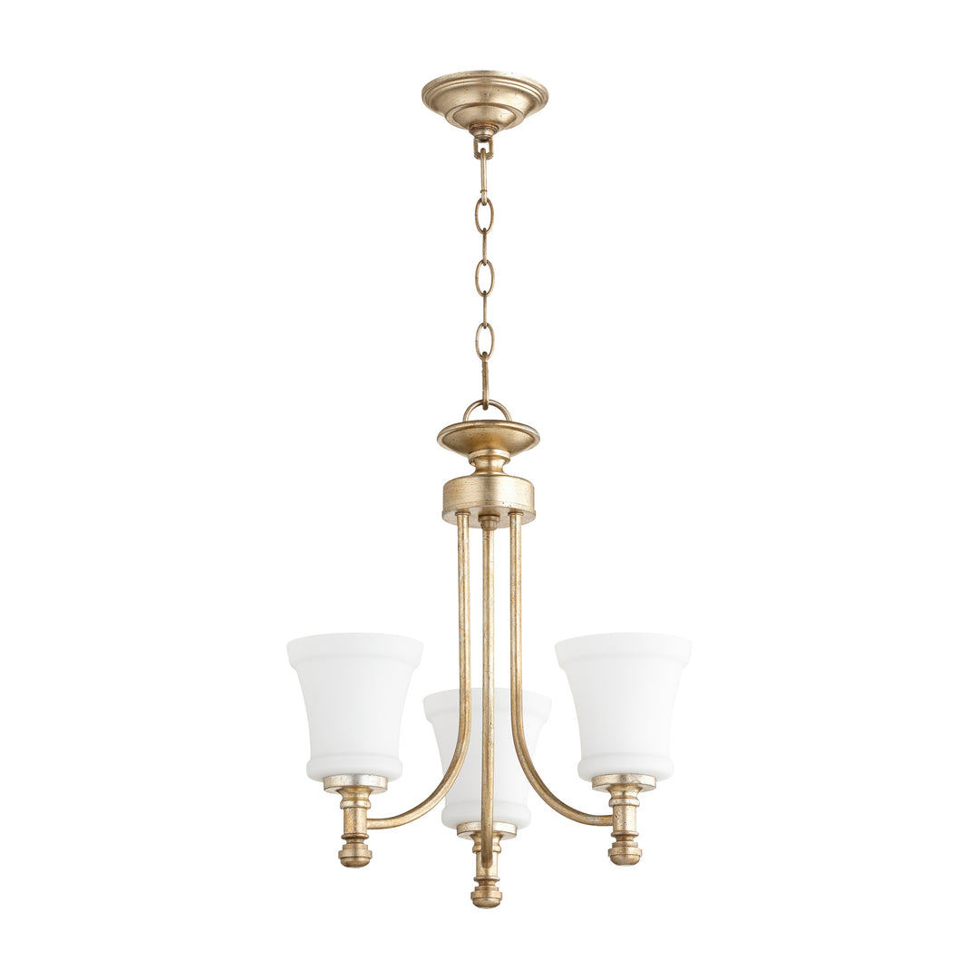 ROSSINGTON 3 Light Chandelier - Aged Silver Leaf