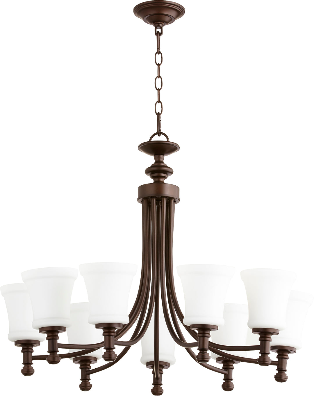 Rossington 9 Light Chandelier - Oiled Bronze