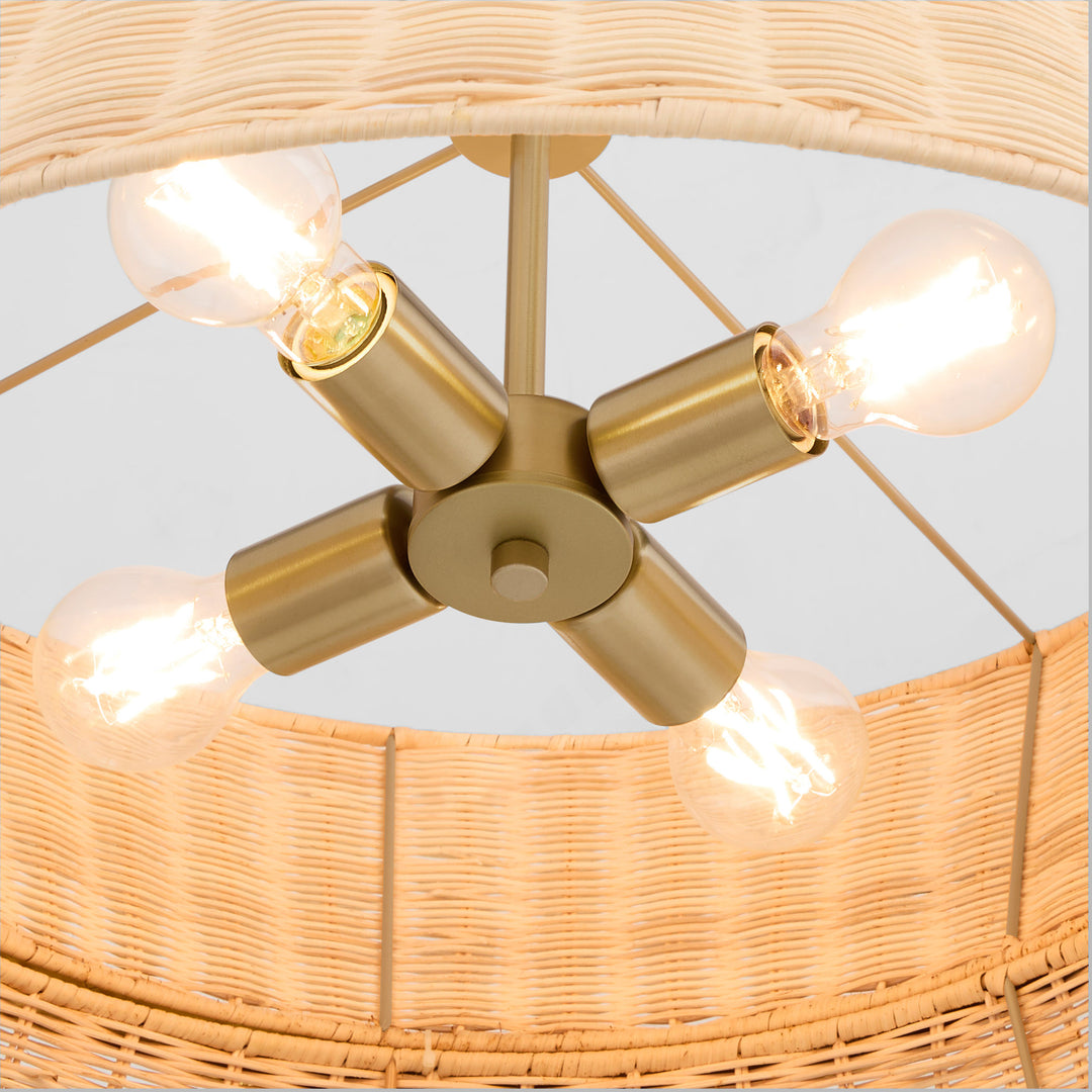 FAIRVIEW 4 Light Pendant - Brushed Brass