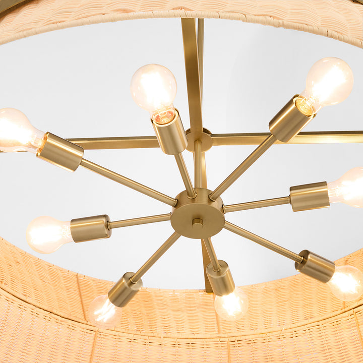 FAIRVIEW 8 Light Pendant - Brushed Brass