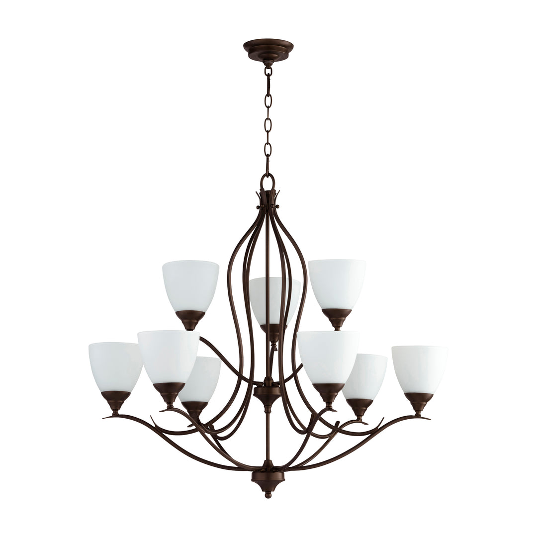 FALL FLORA 9 Light Glass - Oiled Bronze
