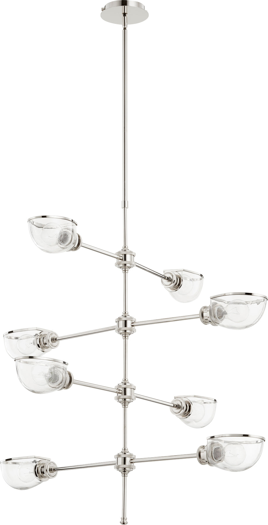 MENLO 8 Light Chandelier - Polished Nickel