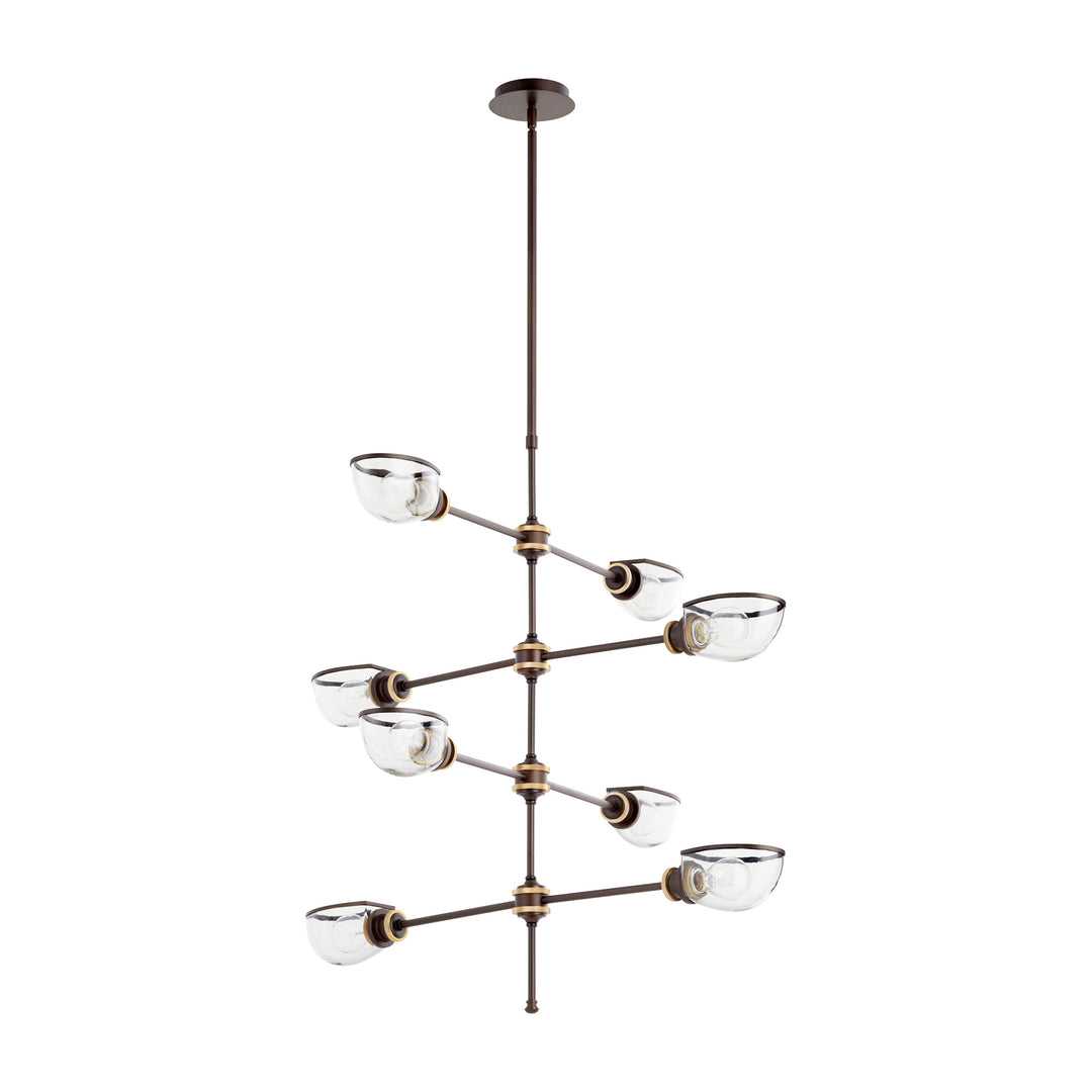 MENLO 8 Light Chandelier - Oiled Bronze/AGB