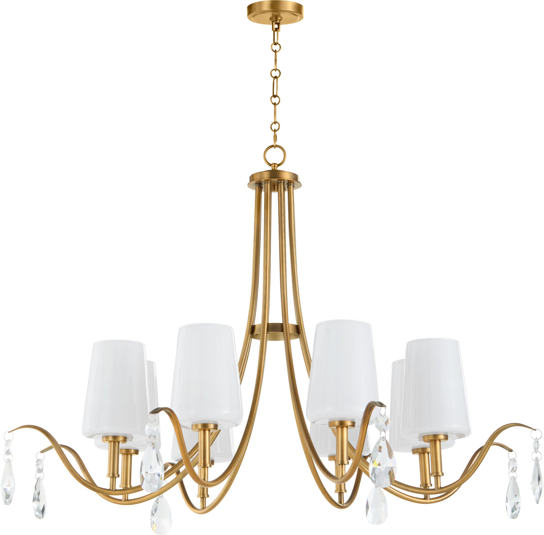 POTOSI 8 Light Chandelier - Brushed Brass