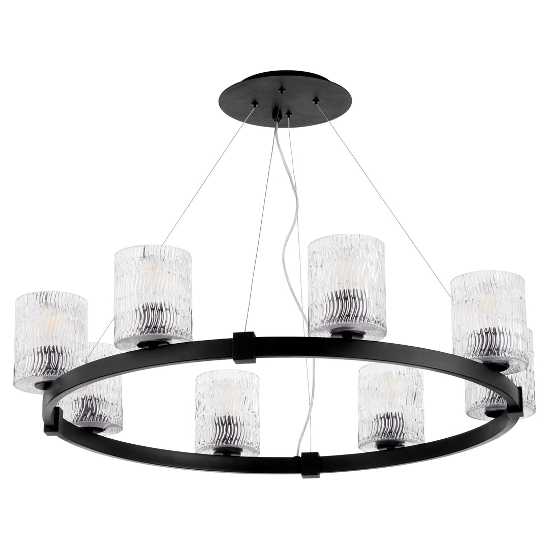 STADIUM 8 Light Chandelier - Black