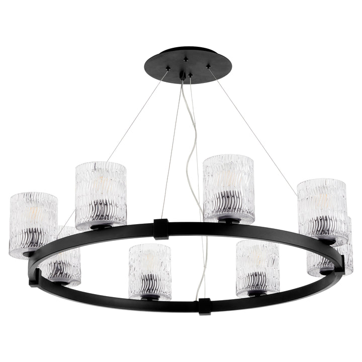 STADIUM 8 Light Chandelier - Black