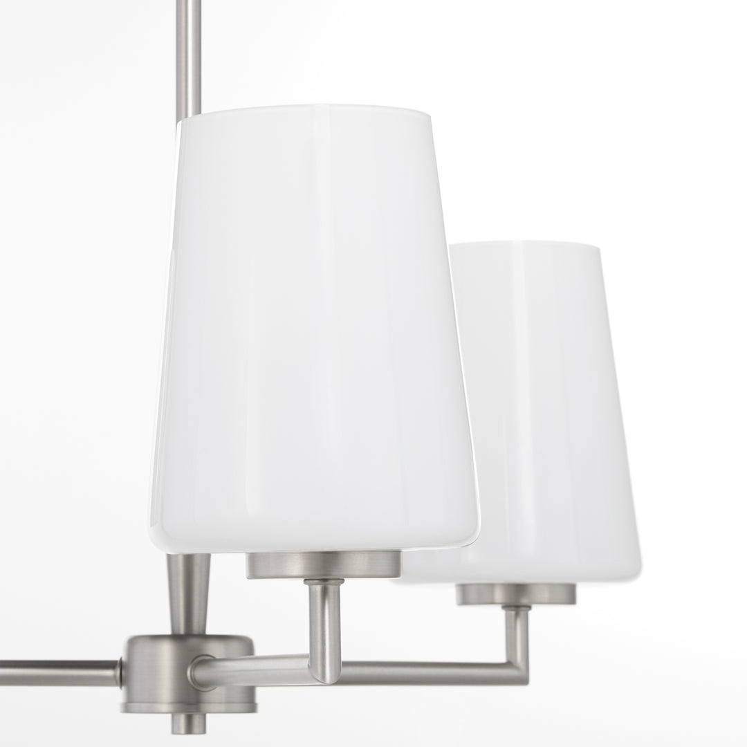 Goodwin 3 Light Chandelier W/ Opal - Satin Nickel
