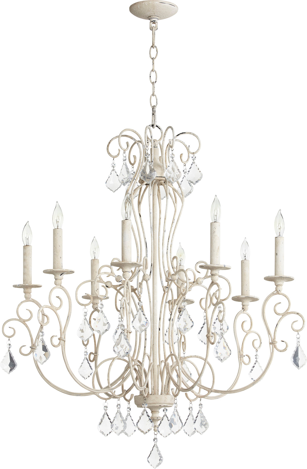 Ariel 8 Light Persian White  Traditional Chandelier