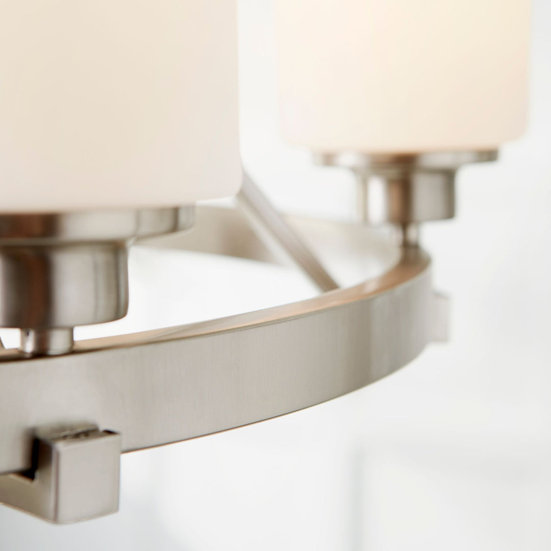 LANCASTER 6 Light Chandelier - Satin Nickel