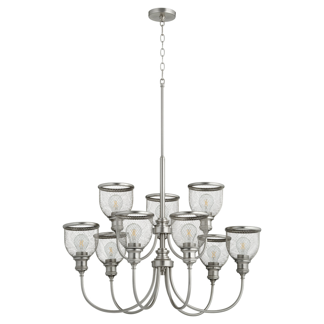 Omni 9 Light Chandelier - Satin Nickel