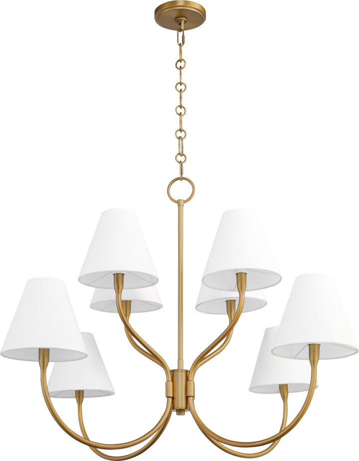 SOPHIA 4+4 Light Chandelier - Brushed Brass