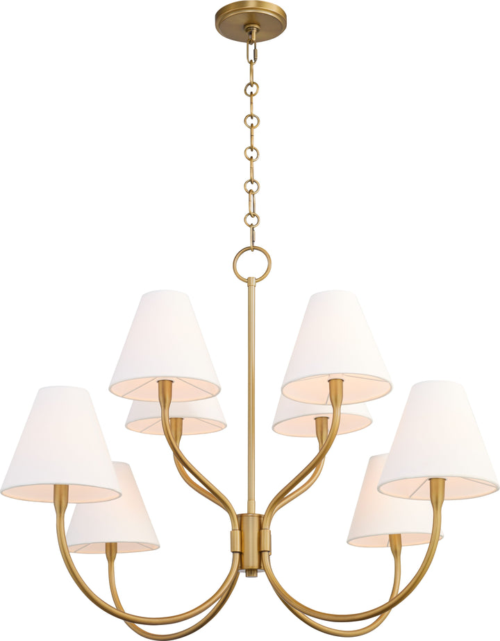 SOPHIA 4+4 Light Chandelier - Brushed Brass