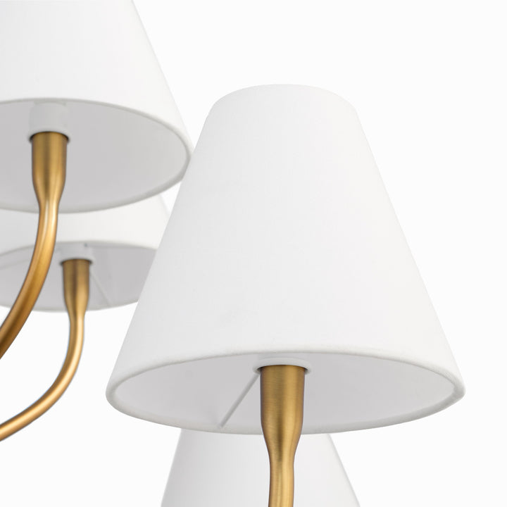 SOPHIA 4+4 Light Chandelier - Brushed Brass