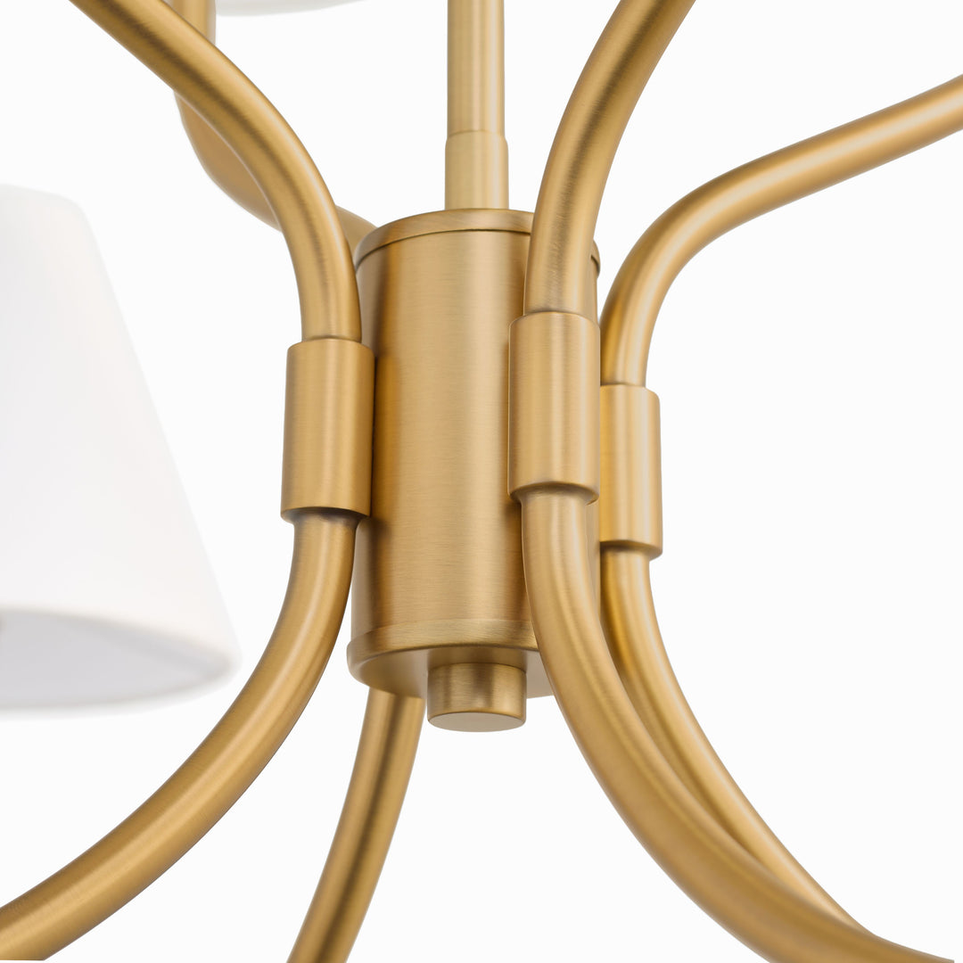 SOPHIA 4+4 Light Chandelier - Brushed Brass