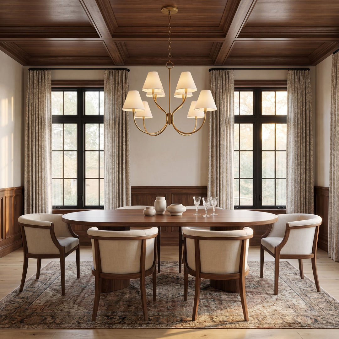 SOPHIA 4+4 Light Chandelier - Brushed Brass