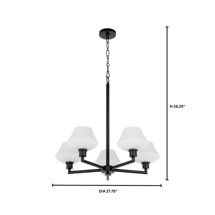 CASSINI 5 Light Chandelier - Matte Black