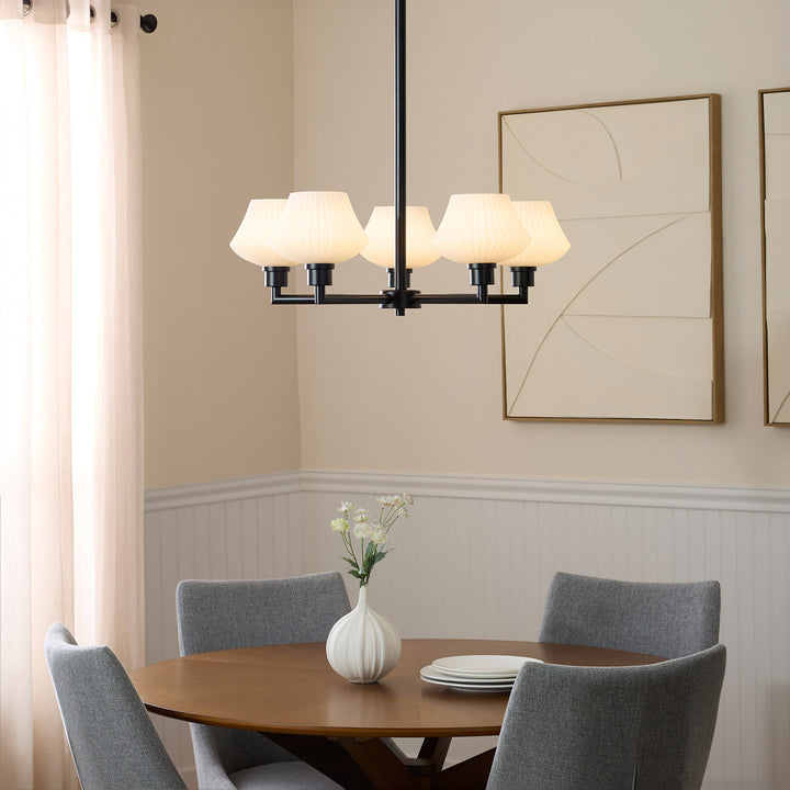 CASSINI 5 Light Chandelier - Matte Black