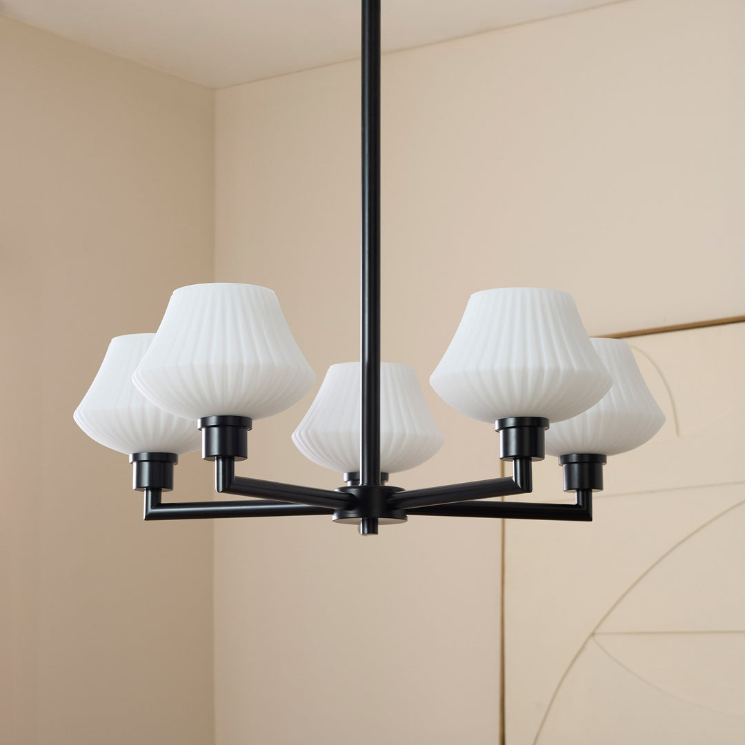 CASSINI 5 Light Chandelier - Matte Black