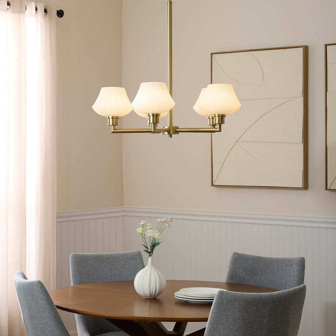 CASSINI 5 Light Chandelier - Aged Brass
