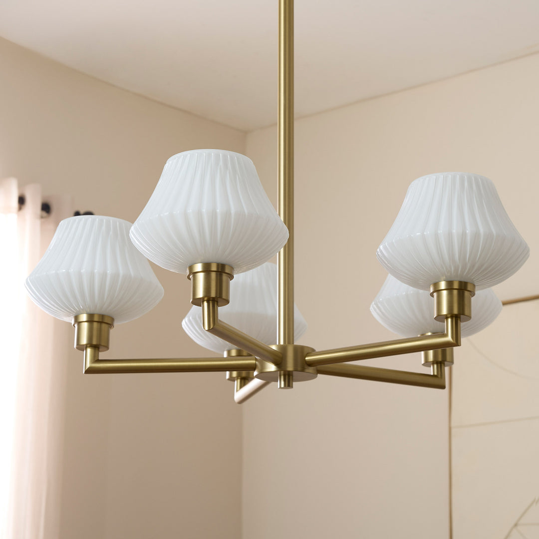 CASSINI 5 Light Chandelier - Aged Brass
