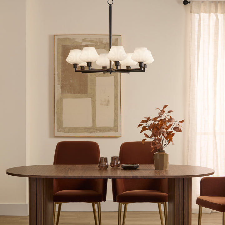 CASSINI 8 Light Chandelier - Matte Black