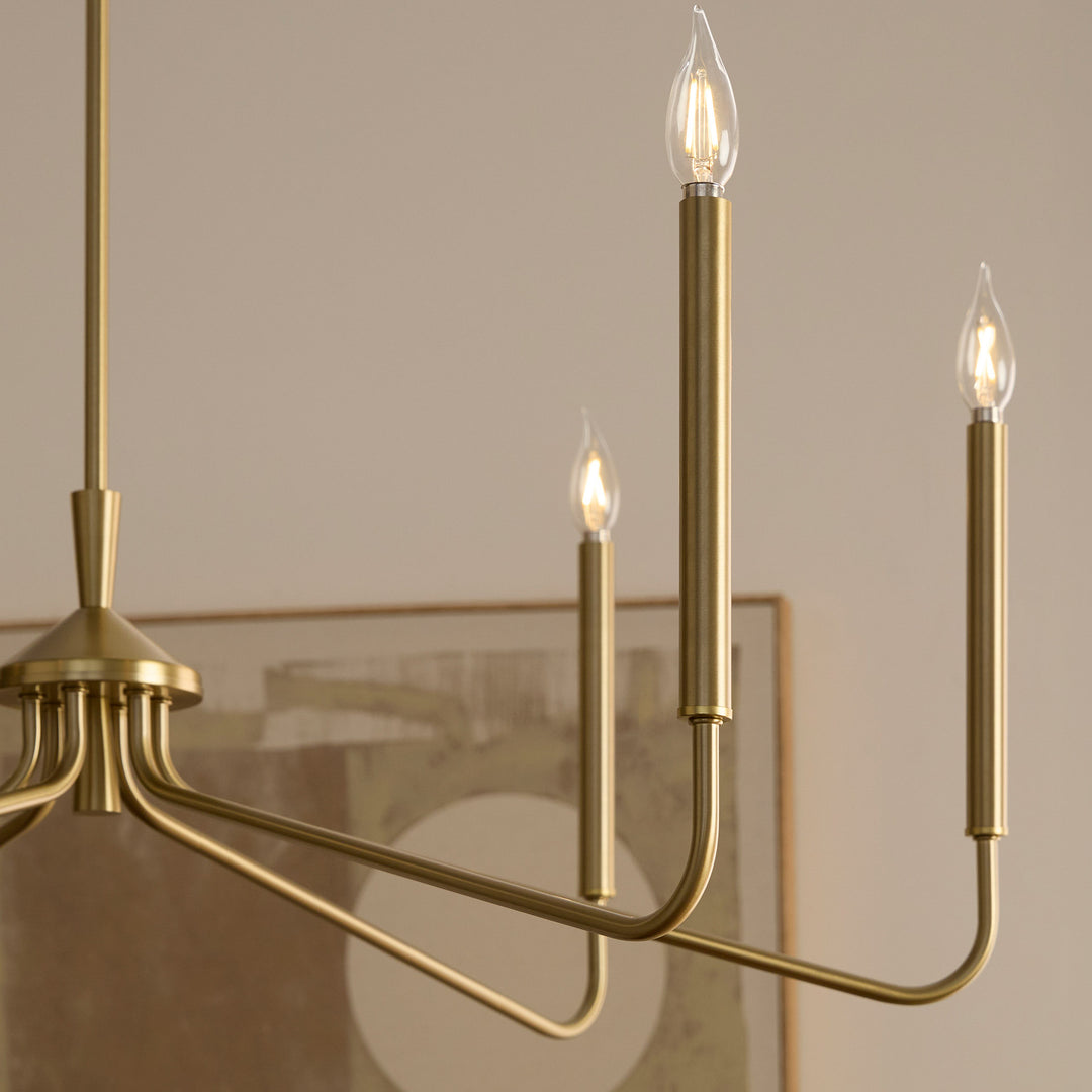 PROVIDENCE 6 Light Chandelier - Aged Brass