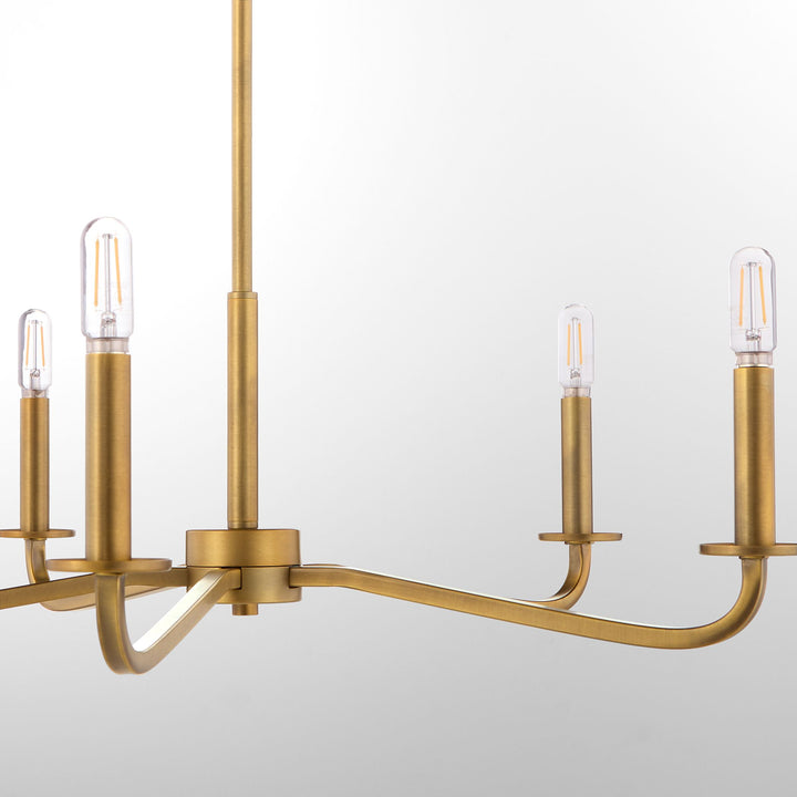 RUTHERFORD 5 Light Chandelier - Brushed Brass