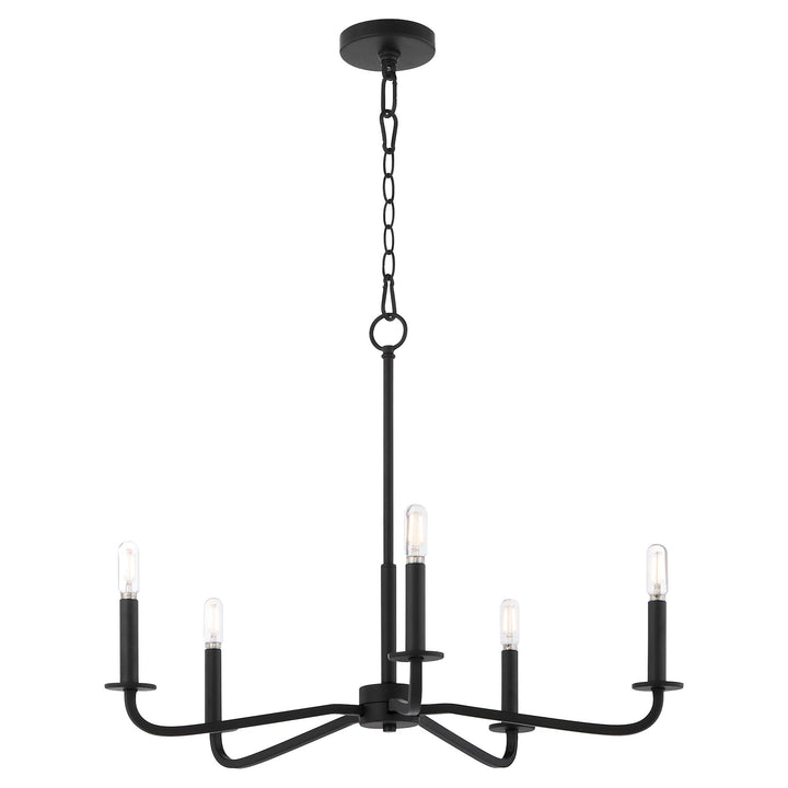 RUTHERFORD 5 Light Chandelier - Matte Black