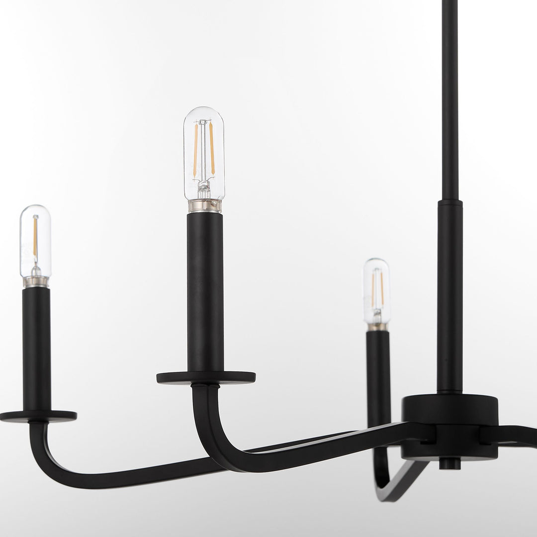 RUTHERFORD 5 Light Chandelier - Matte Black