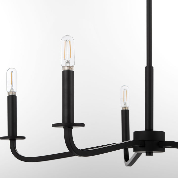 RUTHERFORD 5 Light Chandelier - Matte Black