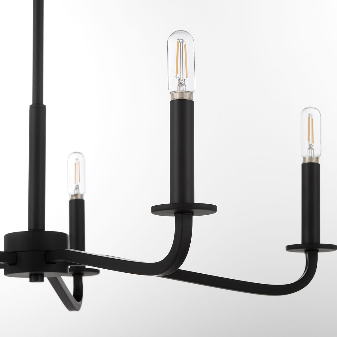 RUTHERFORD 5 Light Chandelier - Matte Black