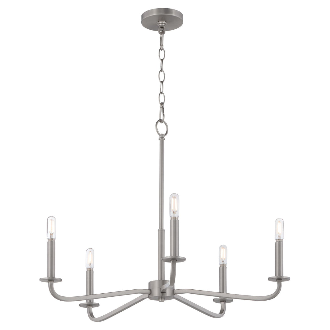 RUTHERFORD 5 Light Chandelier - Satin Nickel