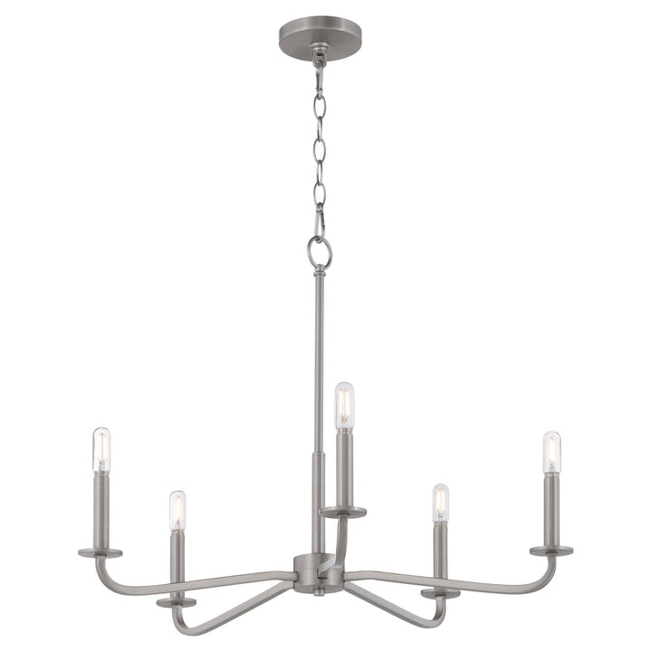 RUTHERFORD 5 Light Chandelier - Satin Nickel